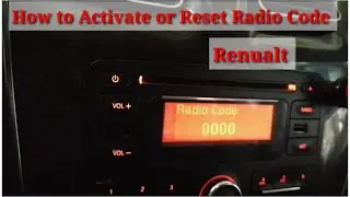 How to Activate or Reset Radio Code Renualt