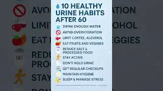 10 Healthy Urine Habits After 60 | Simple Daily Tips for Better Kidney & Bladder Health