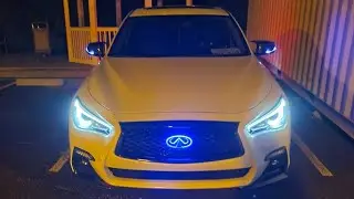 q50 3.0T axle back muffler delete and resonator delete. (adding ams downpipe next mod)