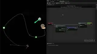 Unreal Engine Niagara / Spline and Module Script