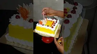 Square Shape Pineapple Cake Decorating ideas #cake #trendingshorts #viralshorts #shorts #satisfying