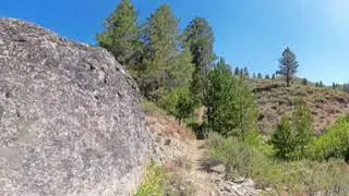 South Fork of Lime Creek trail in Boise National Forest on dirtbikes.