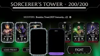 Sorcerer's Fatal Tower Final Boss Match 200 + Epic & Diamond Reward in one attempt. MK Mobile