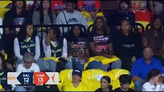 Azzi Fudd and the UConn team support Paige at the Dallas Wings-Connecticut Sun game.