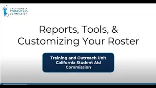 Reports, Tools, and Customizing Your Roster