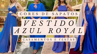 Vestido Azul Royal: Cores de Sapatos que Combinam (Casamentos e Festas)