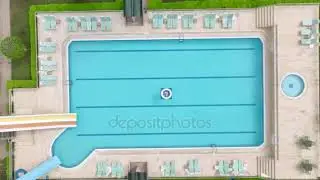Captivating Drone Footage Elite Residence Large Azure Pool Luxurious