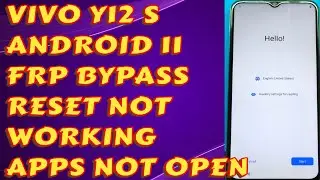 VIVO Y12s|ANDROID 11|FRP BYPASS|Reset Not Working|2023 New Method 