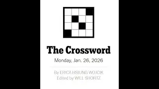The New York Times Crossword 26/01/2026