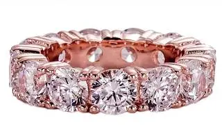 18 KGP Rose Gold 5mm Round Eternity Ring Band