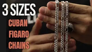 Hybrid Cuban Figaro Chains 5.5mm, 6mm, & 7mm COMPARISON
