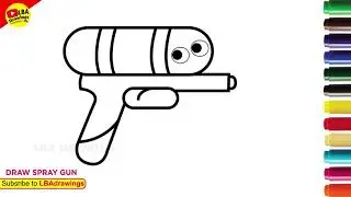 How to Draw a Spray Gun Step-by-Step | Easy Drawing Tutorial