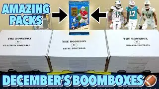 SMALL PACKS STRIKE AGAIN! 😳🔥 Opening December's Elite, Platinum, & Mid-End Football Boomboxes