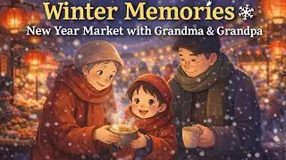 A Winter Memory ❄️ New Year Market with Grandma & Grandpa | Ghibli Style Film #ghibli #ghibliart 