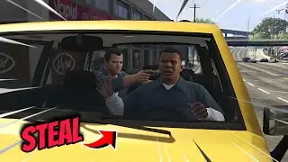 Stealing Michael's CAR In GTA 5 Gone Wrong 😂 *FUNNY GAMEPLAY* | GTA 5 Series #2