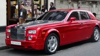 Rolls Royce Phantom, Garish Chrome Red, Funniest Ever. Seen in London