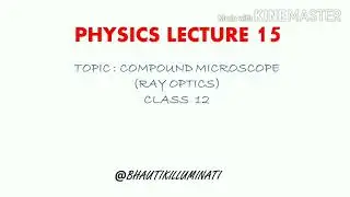 Compound microscope (12th class