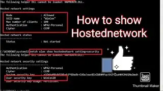 How to show hostednetwork in pc