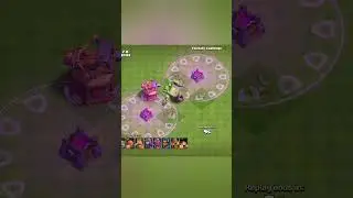 Max Super P.E.K.K.A/Moutain Golem VS Blast bow with Rage & poison spell tower #gaming #cocshorts