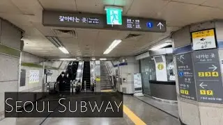 Subway walk in South Korea | Winter Ambiance ASMR