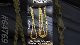 14K Yellow Gold Diamond Cut Solid Rope Chain (#64769) #shorts