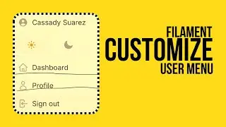 Laravel Filament customize User Dropdown Menu