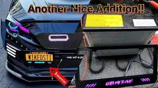 Atomic Car Concepts Front RGB License Plate Frame for my Subaru WrxSti (unboxing and install)