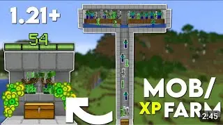 Minecraft: EASY MOB XP FARM TUTORIAL! 1.21 (Without Mob Spawner)