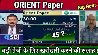 ORIENT Paper share latest news,orient paper stock analysis,orient paper share news,target 2025