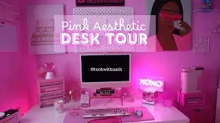 Pink Desk Setup 2025 | Aesthetic Home Office Tour for Boss Babes