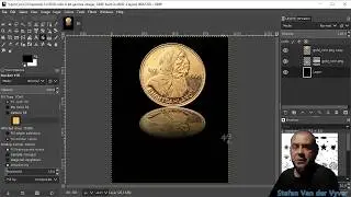 GIMP tutorial - creating a gold coin reflection