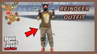 GTA 5 ONLINE - MALE TAN JOGGERS REINDEER GUN HOSTLER GLITCH MODDED OUTFIT