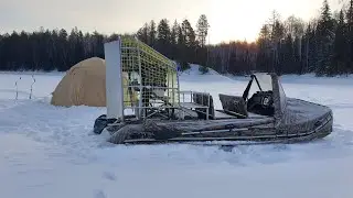На аэролодке зимой / Аэролодка Берег 520 -132 л.с.