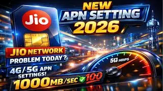 Jio Internet Slow? 🔴 New APN Settings 2026 | 4G/5G Speed Boost 1000MB/s 🚀 Superb Speed 2026