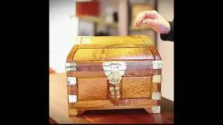 Chinese Natural Gold-Rimmed Nanmu Wood 3 Layers Jewelry Organizer Box