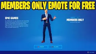 How To Get Members Only Emote For Free In Fortnite (Free Members Only Emote Without Fortnite Crew)