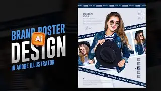 Современный дизайн фирменного постера в Adobe Illustrator | Дизайн фирменного постера | Обучение ...