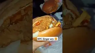 KFC Zinger pro 🍔 #shorts #food #kfc #foodie #burger #viralvideo #trending #foodlover #ashortaday