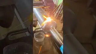 Drive Shaft Hardening 🔥 Gas Torch Heat & Water Quench Process #Shorts&rdquo;#heat 🔥