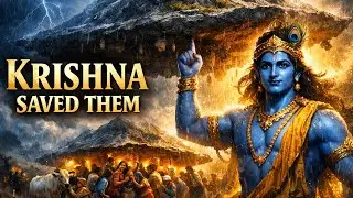 The Day Krishna Stopped the Storm | Ancient Legend of Divine Protection