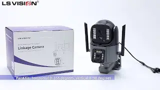 LS VISION Three-lens 4MP HD 10x zoom PTZ camera Automatic tracking Unboxing