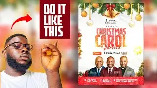 Christmas Carol Flyer Design Tutorial | Church Flyer Design for Beginners