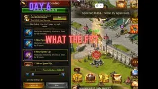 Evony Day 6: Severe Bug Eats My Speed-Ups During Keep Upgrade!