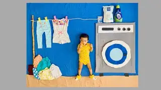 | Washing Machine Theme| Unique & Easy Baby Photoshoot Ideas At Home| Latest baby photoshoot | DIY|