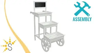 Sunnydaze 3-Tiered Chalkboard Plant Stand with Wheels - 44.25