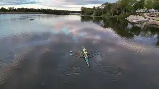 Rowing on the Fox River with the La Baie Verte Rowing Club