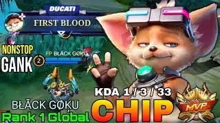 Superb Tanking Chip NonStop Gank - Top 1 Global Chip by BŁĀCK G&Oslash;ĶU - Mobile Legends