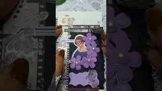 ASMR | Purple & Black Theme Journal 💜🖤 | Request by Georgina michel Fosenca Alcaraz #shorts #asmr