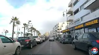 RABAT  Pluie شوف أجواء خيالية تجمع بين مناظر شتوية وشمسية على طول الكورنيش والشوارع الساحلية