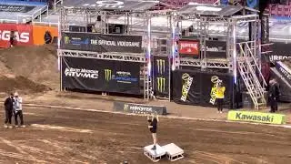 Paige Anne National Anthem at SLC 2 Supercross